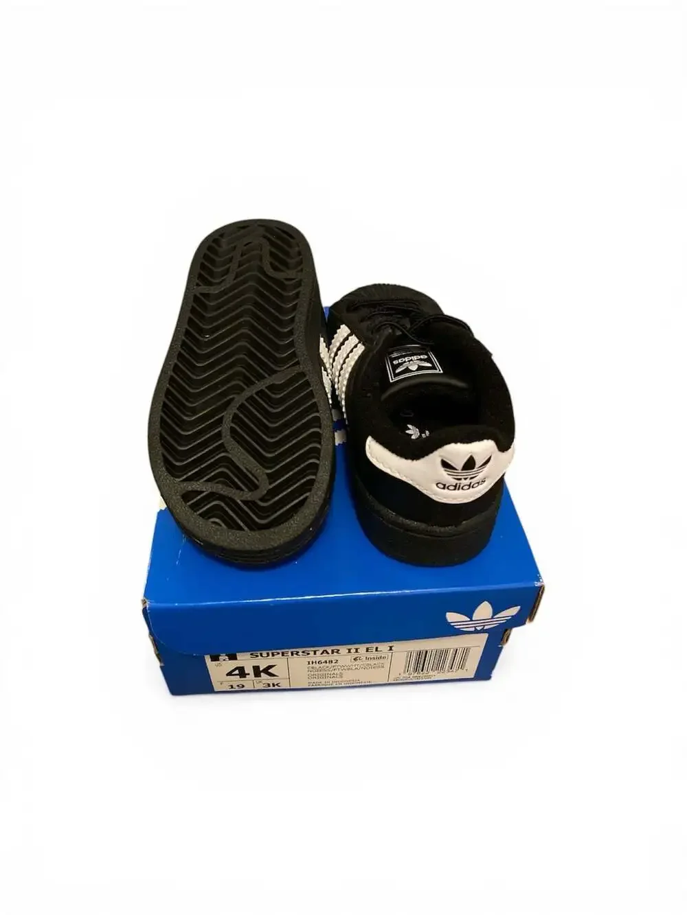 adidas Superstar II EL I Toddler Core Black / Cloud White IH6482 Size 4K - Picture 2 of 2